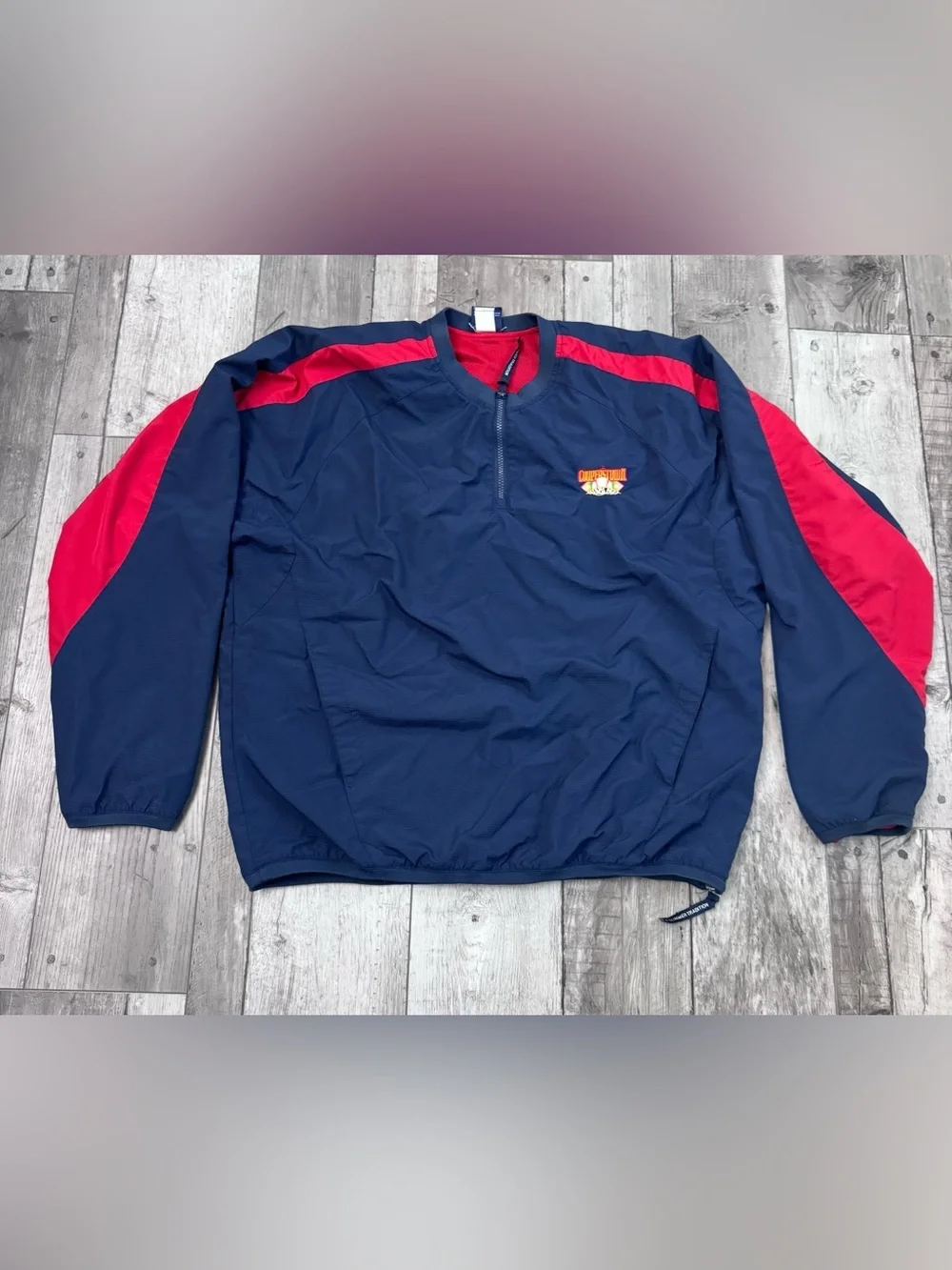 Cooperstown Dreams Park Jacket Mens Large 1/4 Zip Windbreaker Pullover Adult